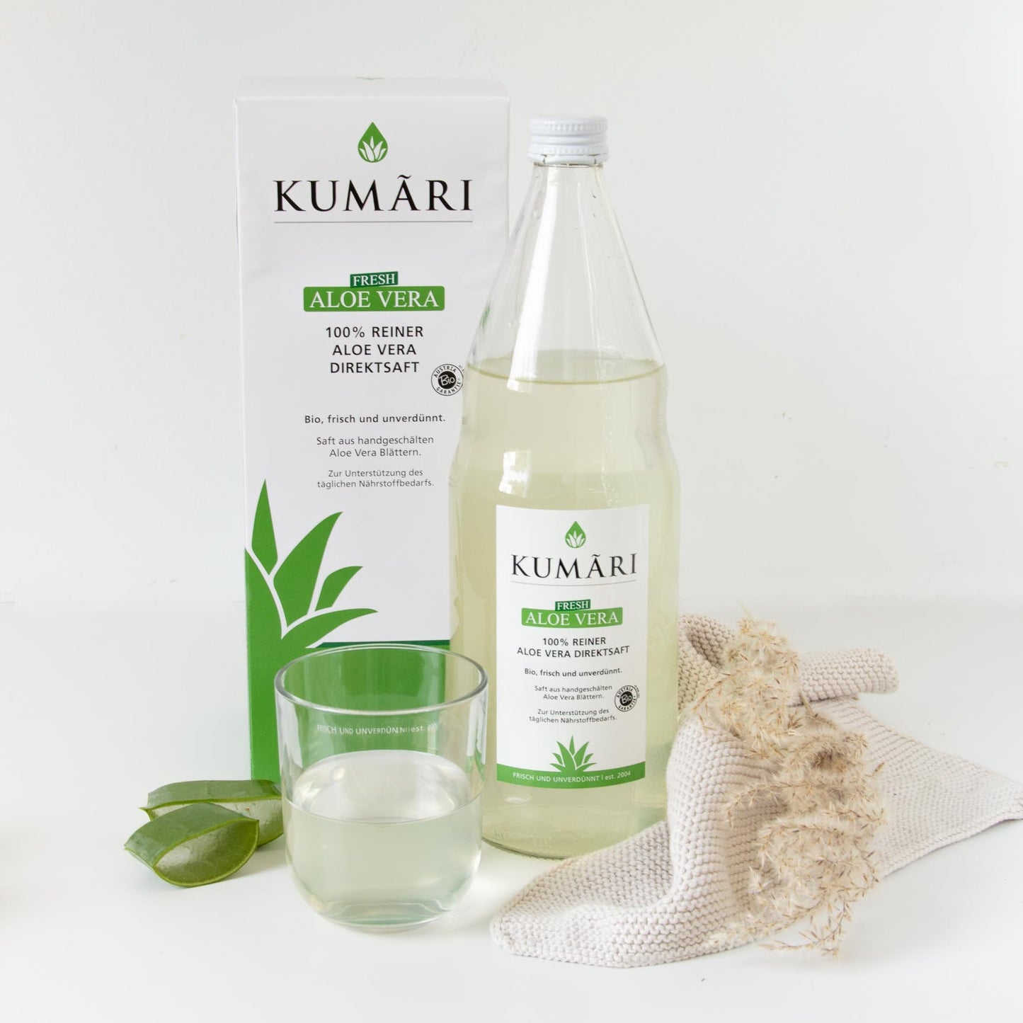 100% Bio Aloe Vera Direktsaft 1L - KUMARI