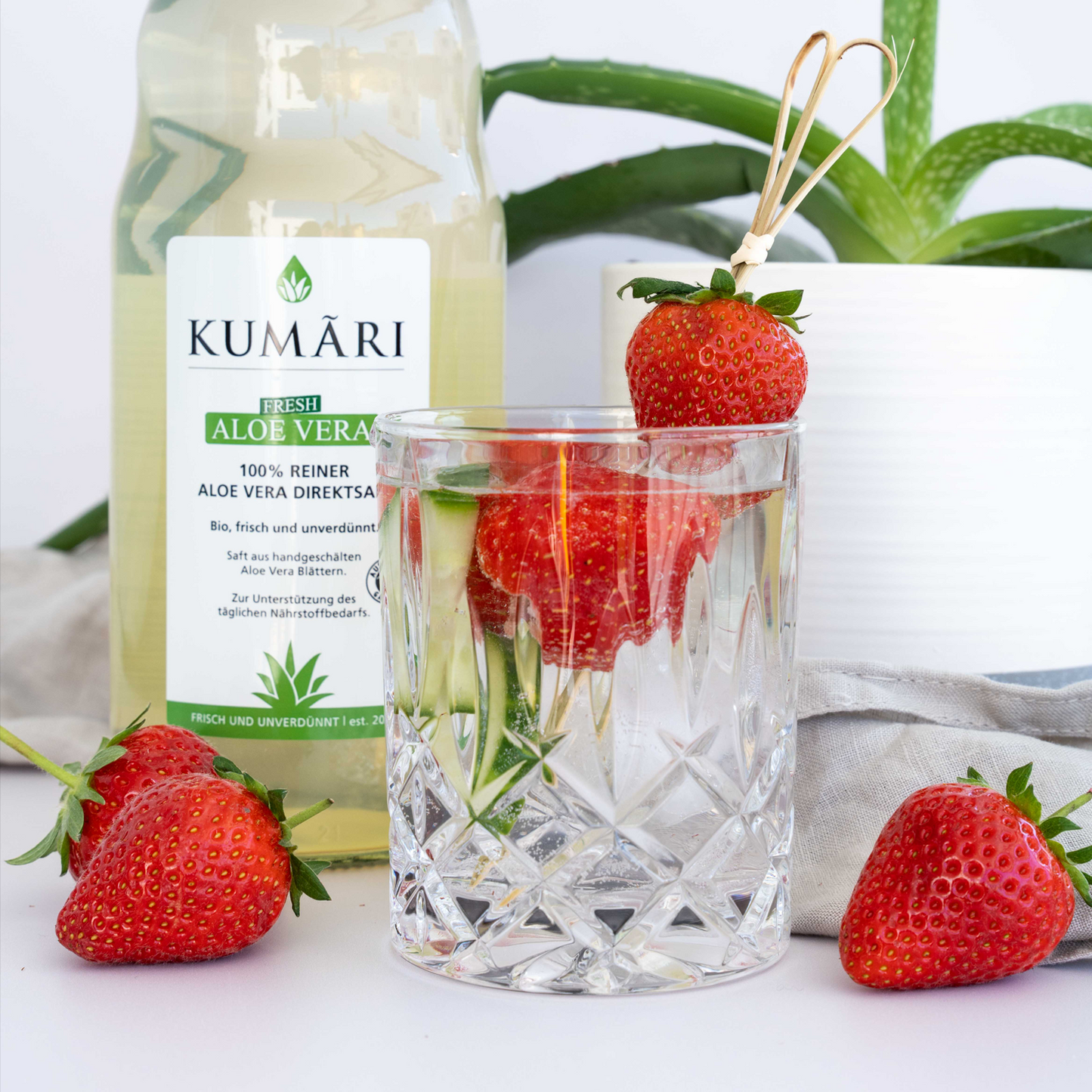 100% Bio Aloe Vera Direktsaft 1L - KUMARI