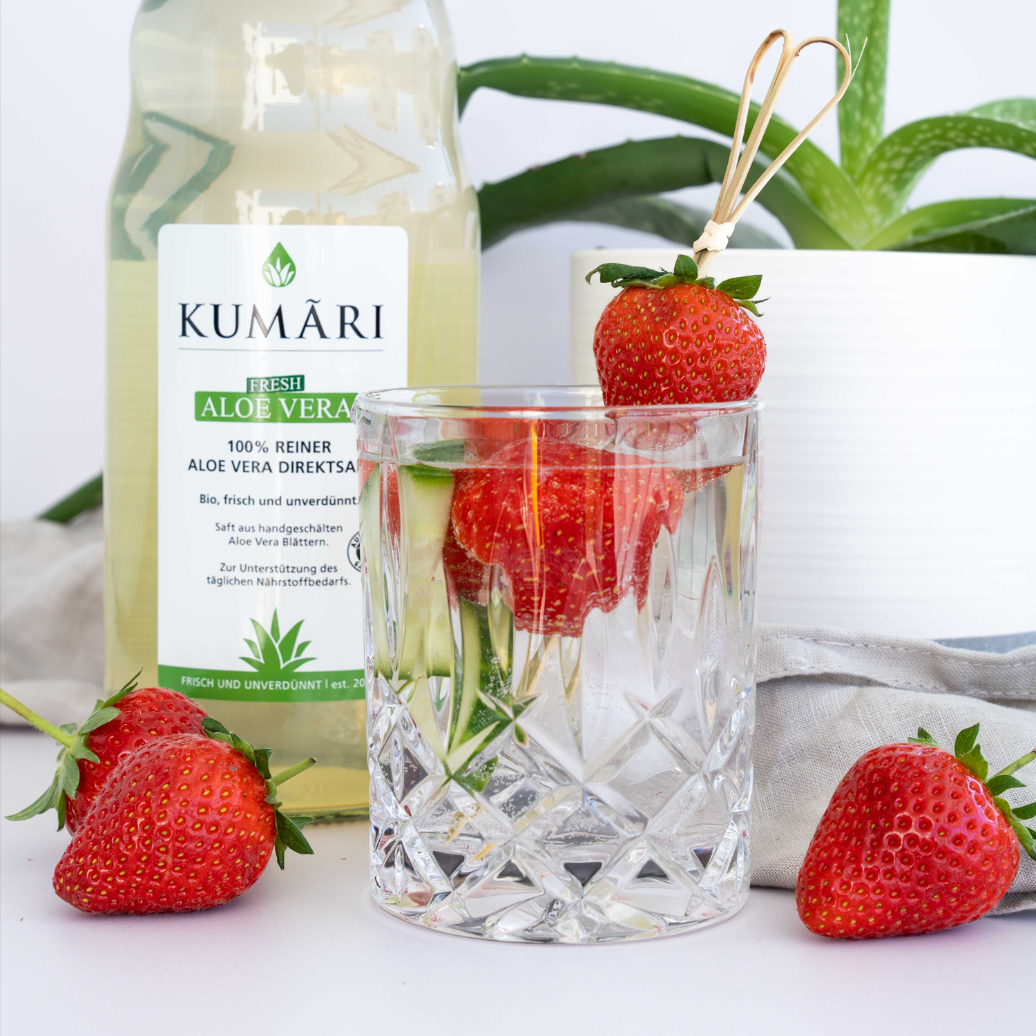 100% Bio Aloe Vera Direktsaft 1L - KUMARI